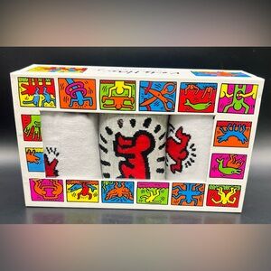 Keith Haring - Pack of‎ three Men’s Socks, Size:10-13, New in box